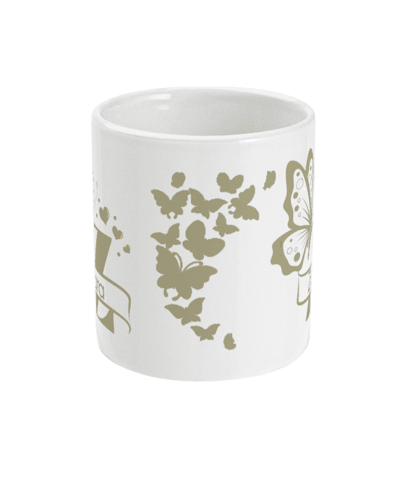 Personalised Letter Z Monogram Butterfly Mug - Image 8
