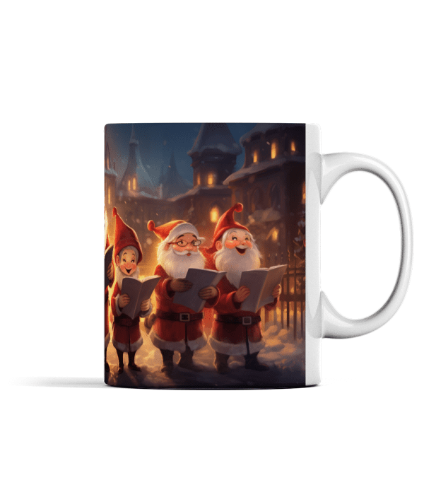 Carol Singing Santas Christmas Mug