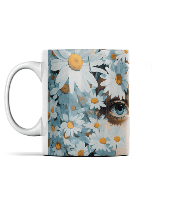 Daisies with Female Blue Eyes Mug