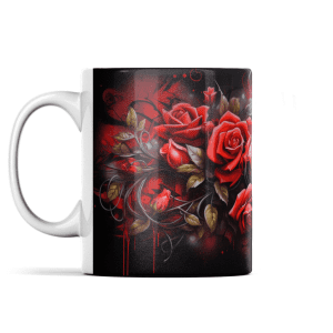 Red Roses Graffiti on a Wall Mug