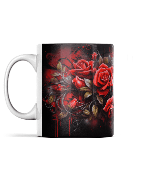 Red Roses Graffiti on a Wall Mug