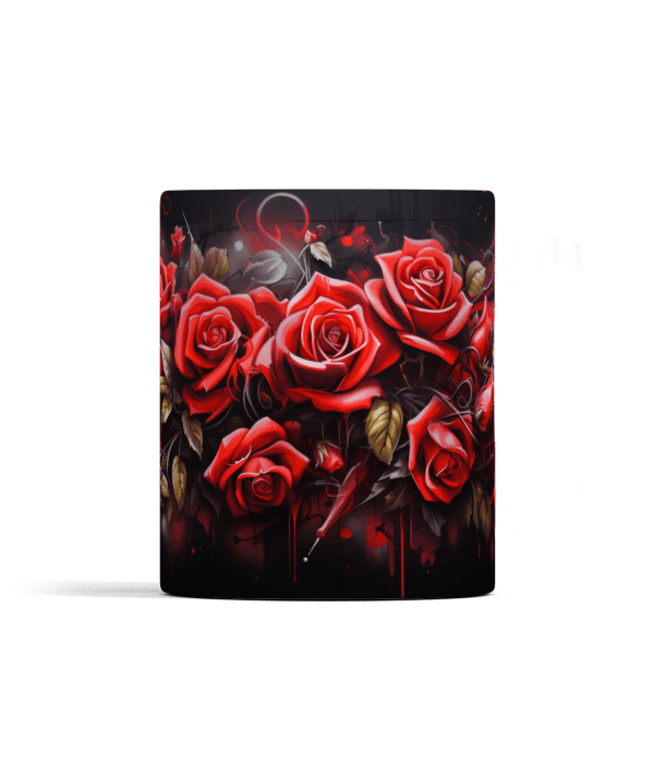 Red Roses Graffiti on a Wall Mug - Image 2