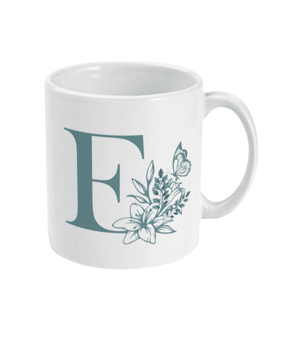 Initial E with Flowers Mug - Image 3