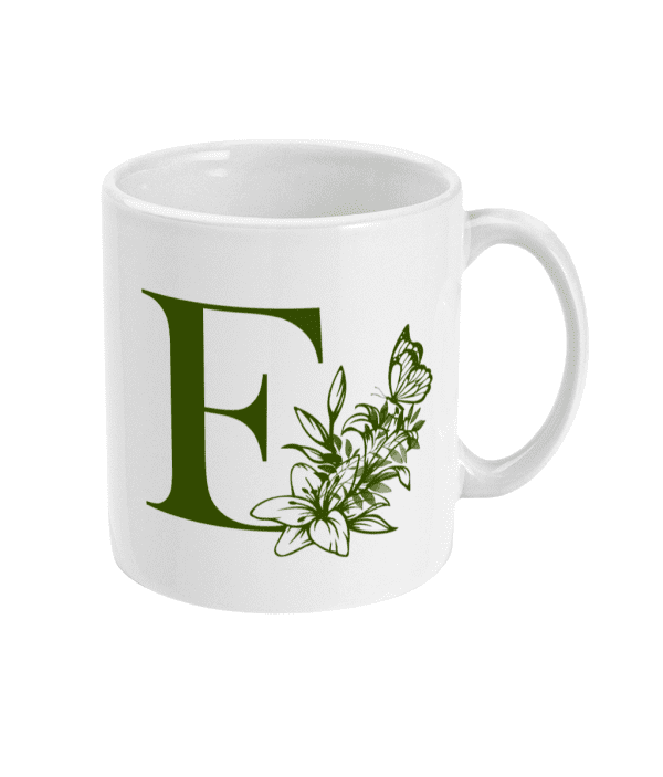 Initial E with Flowers Mug - Image 4