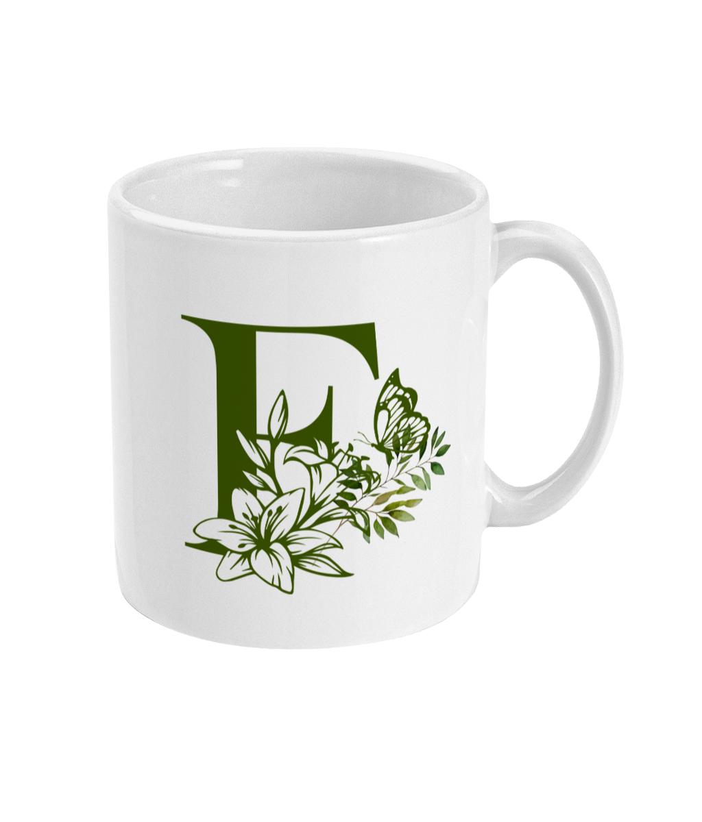 Initial F with Flowers Mug - Image 4