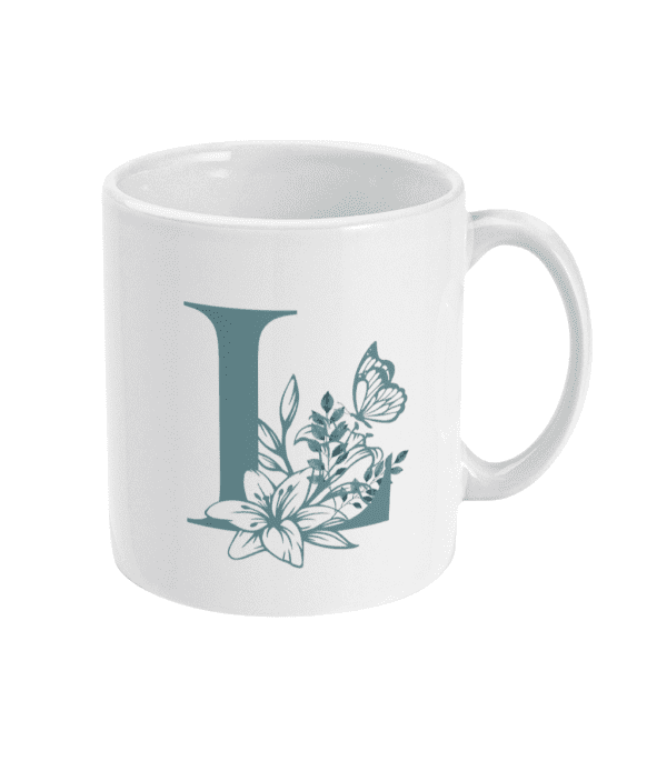 Initial L with Flowers Mug - Image 3