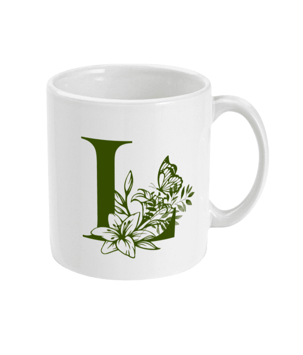 Initial L with Flowers Mug - Image 4