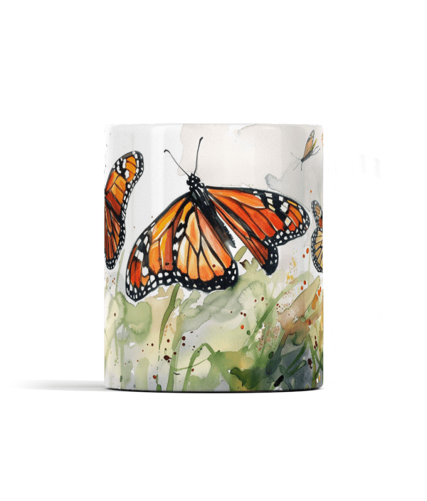 Watercolour Monarch Butterfly Mug - Image 2